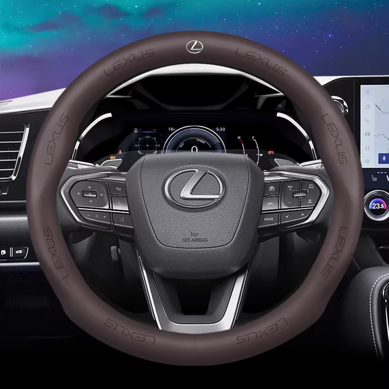 Load image into Gallery viewer, Lexus Leather & Carbon Fiber Car Steering Wheel Covers for Lexus ES200, ES300H, RX350, NX200, UX260