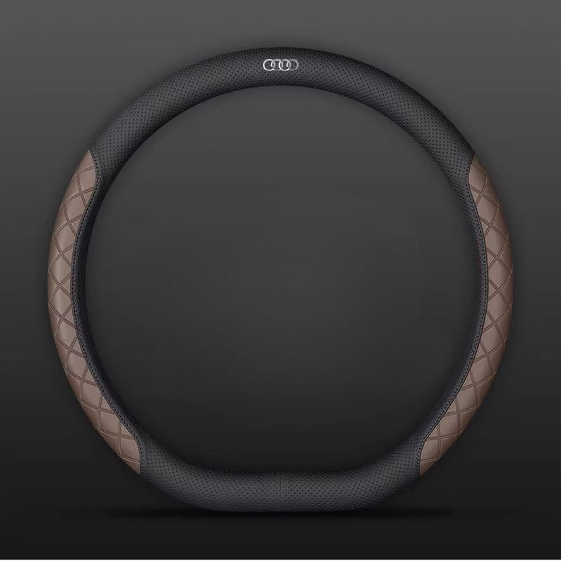 Load image into Gallery viewer, Audi PU Leather Steering Wheel Cover with Heat-Pressed Embossed Texture For A5, A6, A7, A8L, Q2L, Q3, Q4, Q5L, Q7, Q8