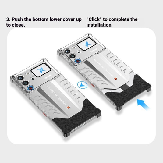 ZTE nubia Red Magic 10 Pro / 10 Pro Plus - Metal Heat Dissipation Clip-On Frameless Shockproof Phone Case - i-Station Mobile Phone & Electronic Device Repair and Accessories