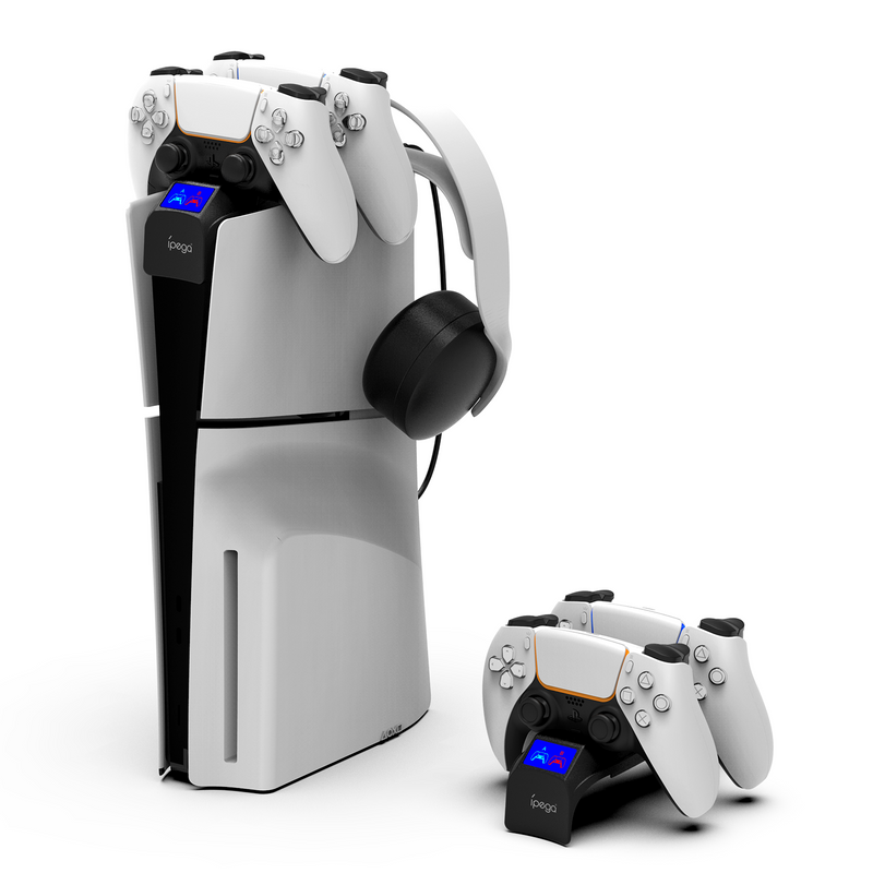 Load image into Gallery viewer, SONY PlayStation PS5 Slim - Rainbow Bridge DualSense Controller Charging Dock Station - Polar Tech Australia