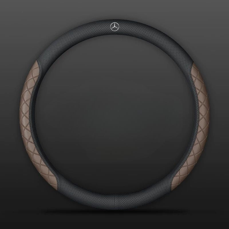 Load image into Gallery viewer, Mercedes-Benz PU Leather Steering Wheel Cover with Heat-Pressed Embossed Texture For C260L, GLB220, GLC, GLE350, GLA200, E300L