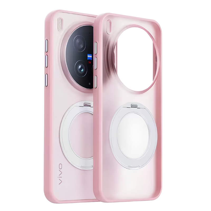 Load image into Gallery viewer, VIVO X300/X300s/Pro/Ultra - Frosted Clear Magnetic Phone Case with 360° Rotating Stand