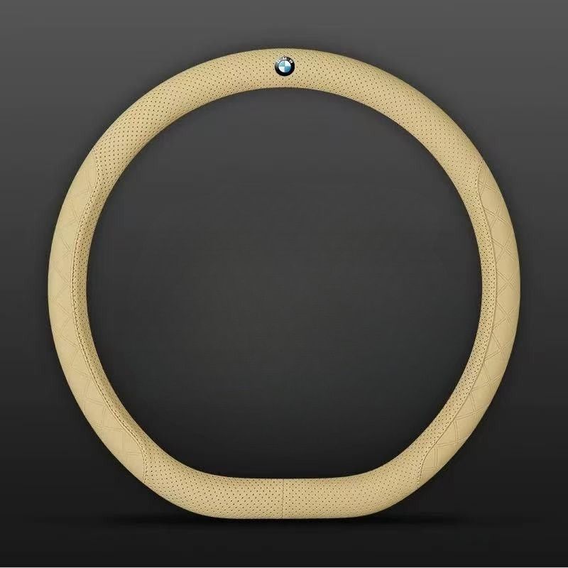 Load image into Gallery viewer, BMW PU Leather Steering Wheel Cover with Heat-Pressed Embossed Texture For 5 Series (530), 3 Series, 7 Series, 1 Series, X1, X2, X3, X4, X5, i3, iX3