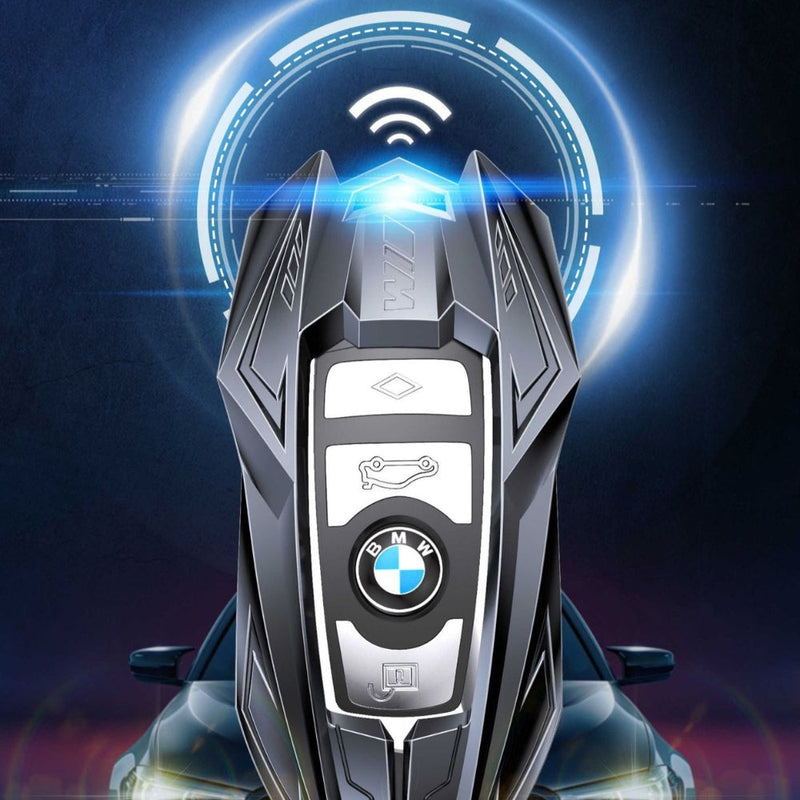 Load image into Gallery viewer, BMW Mecha Style Zinc Alloy Car Key Fob Case Cover For 1, 3, 5, 7 Series,X1, X3, X5, X6, X7 - i-Station Mobile Phone & Electronic Device Repair and Accessories