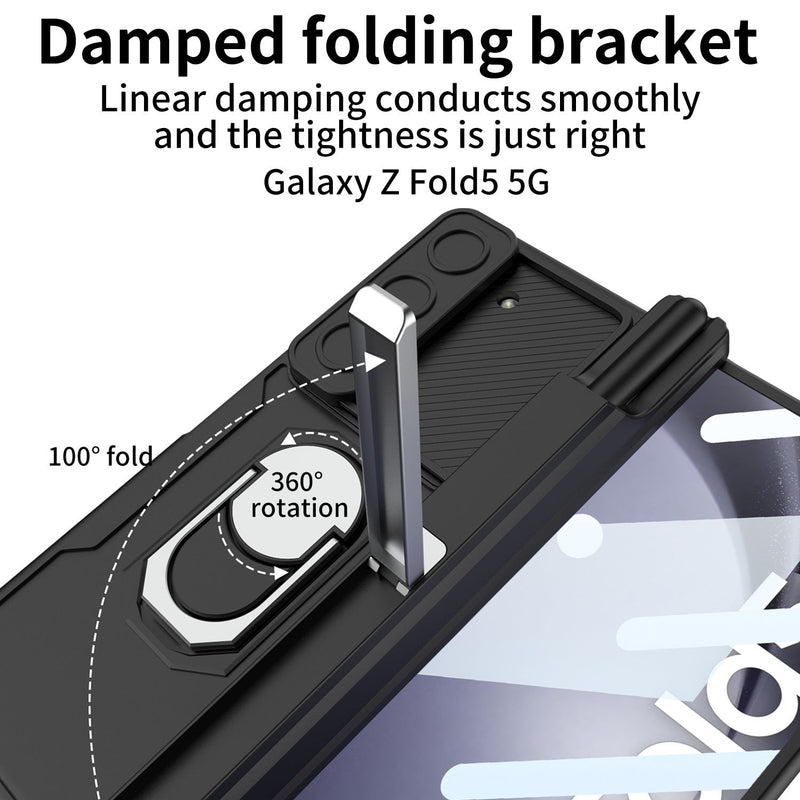 Load image into Gallery viewer, Samsung Galaxy Z Fold 5 (SM-F946) Heavy Duty Drop Proof Camera Protection Ring Holder Case - Polar Tech Australia