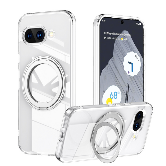 Google Pixel 9A - 360° Rotating Stand Full-Cover Matte Shockproof Case - i-Station Mobile Phone & Electronic Device Repair and Accessories