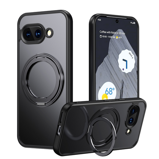 Google Pixel 9A - 360° Rotating Stand Full-Cover Matte Shockproof Case - i-Station Mobile Phone & Electronic Device Repair and Accessories