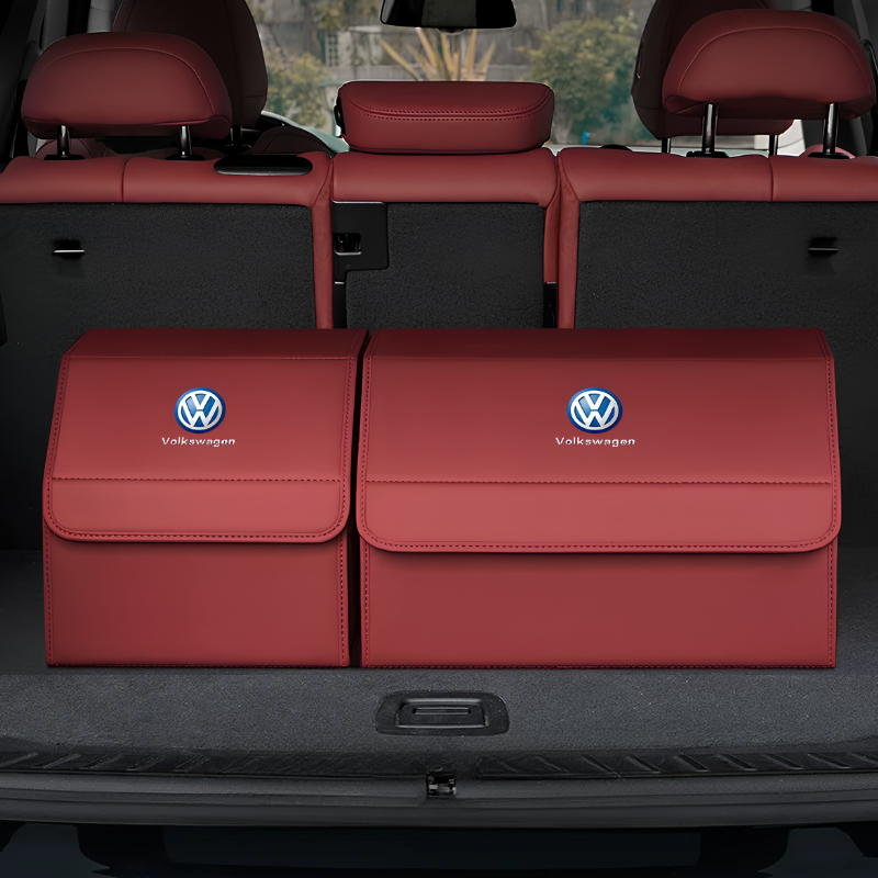 Load image into Gallery viewer, Volkswagen Microfiber Leather Car Trunk Storage Box for Tiguan, Golf, T-Roc, Amarok, Passat, Touareg, Taos, Atlas, ID.3, ID.4