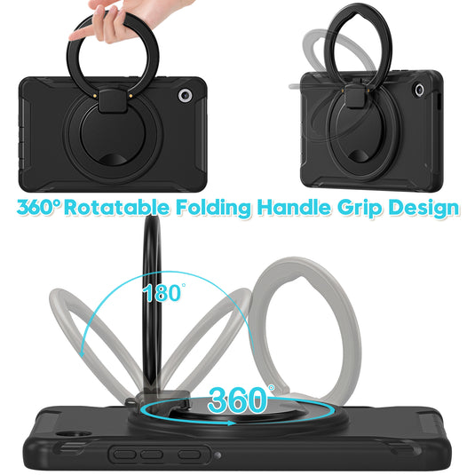 Samsung Galaxy Tab A11 (2025) 8.7" 360° Rotating Shockproof Rugged with Hand Strap Case