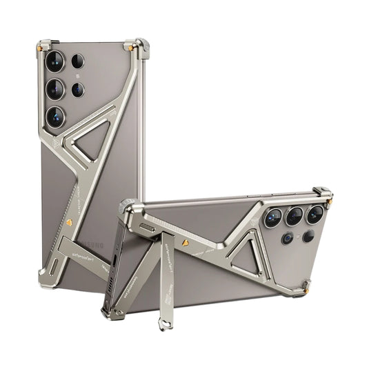 Samsung Galaxy S24 Ultra 5G(SM-S928) - Geometric Style Metal Stand Phone Case - i-Station Mobile Phone & Electronic Device Repair and Accessories