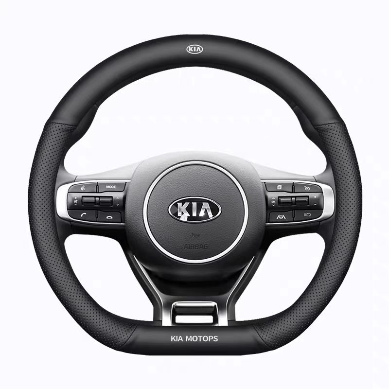 Load image into Gallery viewer, Kia Nappa & Carbon Fiber Car Steering Wheel Covers for K3, K5, K2, Sonet, Sportage, Seltos, KX3, Stonic, K4, KX5, Pegas, EV5