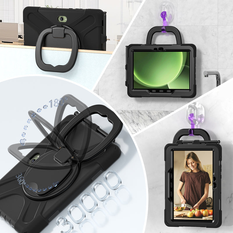 Load image into Gallery viewer, Samsung Galaxy Tab Active Pro / Active 4 Pro / Active 5 Pro Series - Heavy Duty 360 Degree Rotate Stand Hand Strap Case With Shoulder Strap - i-Station Mobile Phone & Electronic Device Repair and Accessories