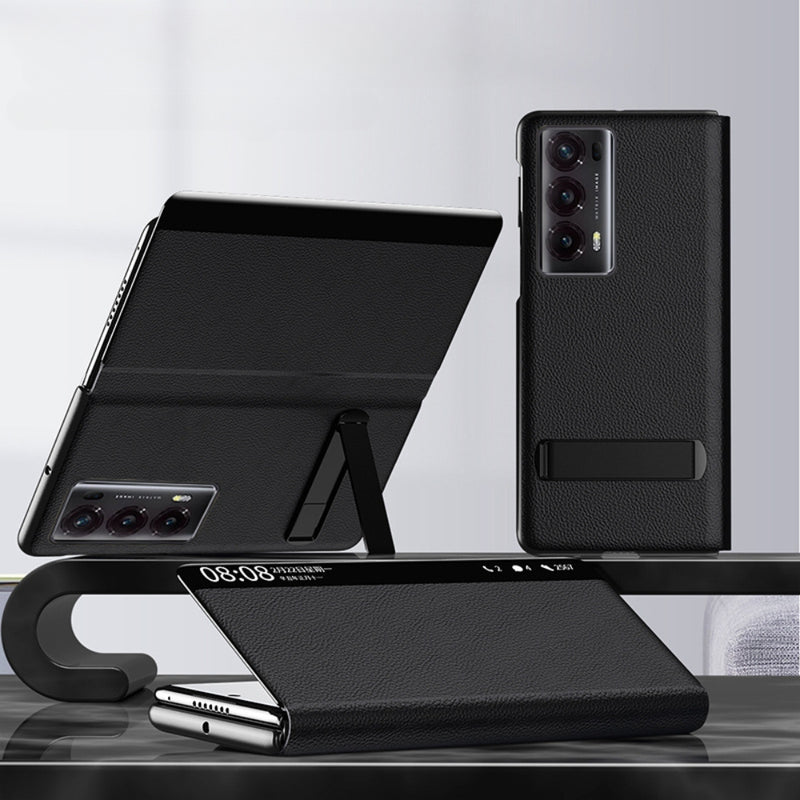 Load image into Gallery viewer, Honor Magic V2 - Premium Leather Smart Touch Side Window Flip Stand Case - i-Station Mobile Phone & Electronic Device Repair and Accessories