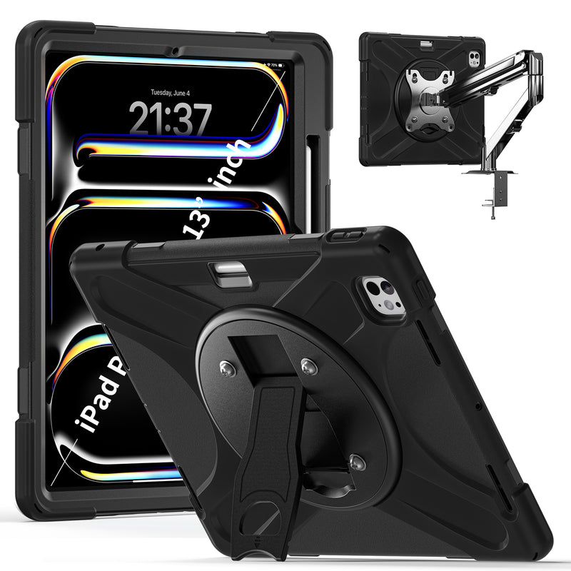 Load image into Gallery viewer, Apple iPad Pro 13-inch M4 (2024) - Metal Heavy Duty Case With 360° Rotation Kickstand Hold - i-Station Mobile Phone & Electronic Device Repair and Accessories