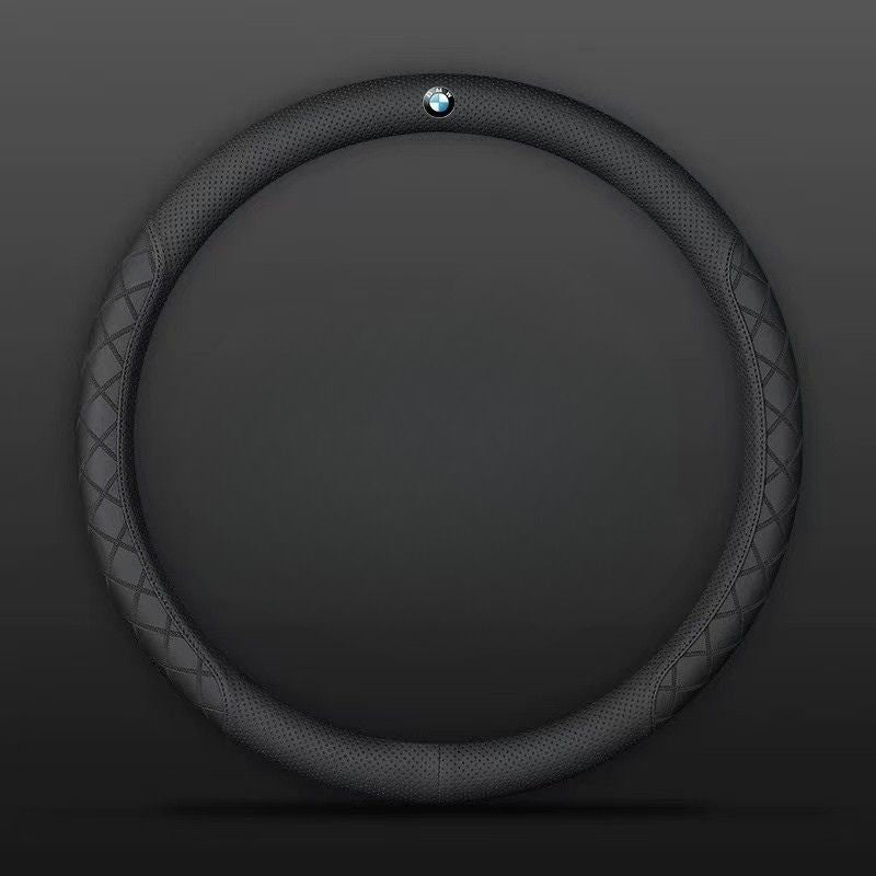 Load image into Gallery viewer, BMW PU Leather Steering Wheel Cover with Heat-Pressed Embossed Texture For 5 Series (530), 3 Series, 7 Series, 1 Series, X1, X2, X3, X4, X5, i3, iX3 - i-Station Mobile Phone & Electronic Device Repair and Accessories