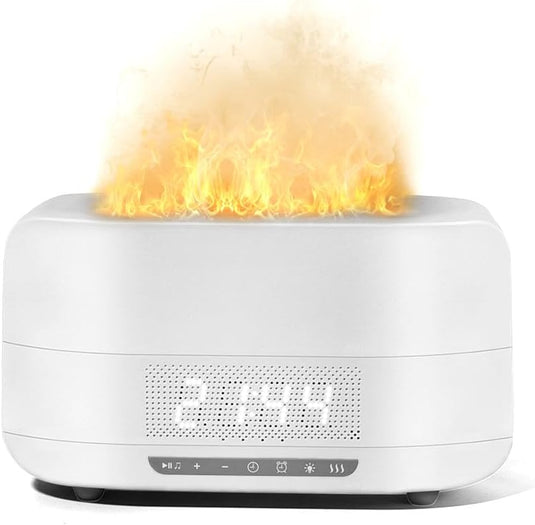 Essential Oil Diffuser, Flame Aroma Diffuser Humidifier With Bluetooth Speaker and Clock, 400ML High Capacity Humidifier for Office and Bedroom - i-Station Mobile Phone & Electronic Device Repair and Accessories