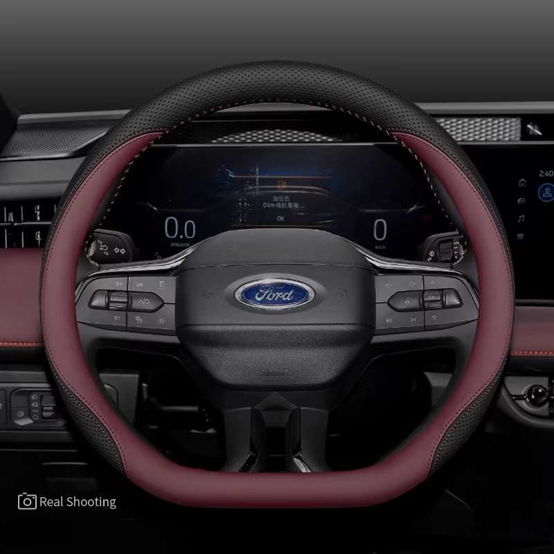 Load image into Gallery viewer, Ford Premium Nappa Leather Breathable Ultra-Thin Non-Slip Steering Wheel Cover For Mondeo, Explorer, Edge, Escape - i-Station Mobile Phone & Electronic Device Repair and Accessories