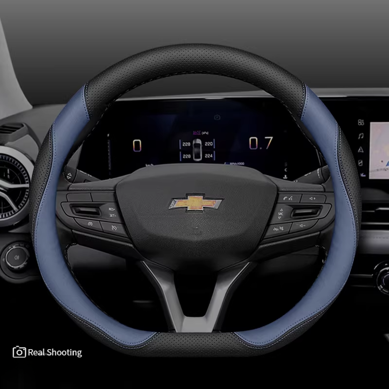 Load image into Gallery viewer, Chevrolet Premium Nappa Leather Breathable Ultra-Thin Non-Slip Steering Wheel Cover For Cruze, Equinox, Trax - i-Station Mobile Phone & Electronic Device Repair and Accessories