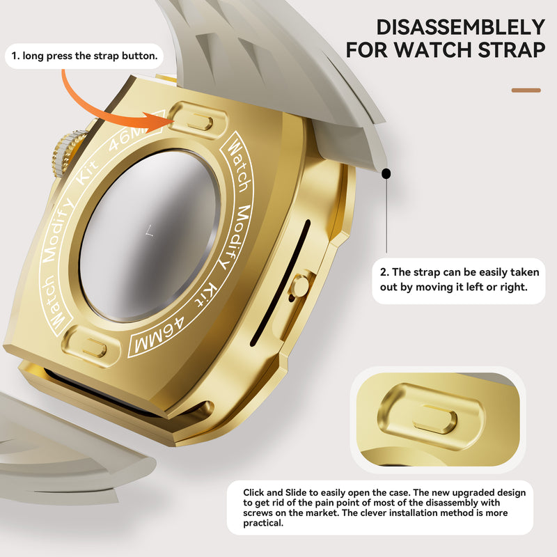 Load image into Gallery viewer, Apple Watch Series 4/5/6/SE/7/8/9/10/Ultra - Shockproof Metal Modified Case + Watch Strap - i-Station Mobile Phone & Electronic Device Repair and Accessories