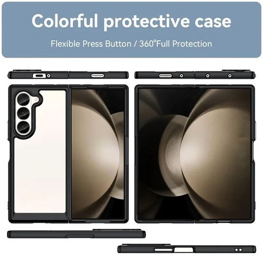 Samsung Galaxy Z Fold 6 SM-F956 Transparent Anti-drop Folding Essentials Series Case - i-Station Mobile Phone & Electronic Device Repair and Accessories