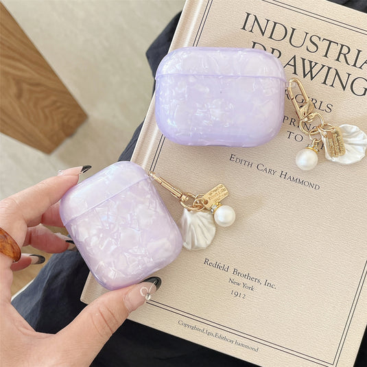 Apple AirPods 4 - Shell Design Style With Shell-Shaped Pendant Cover Case - i-Station Mobile Phone & Electronic Device Repair and Accessories