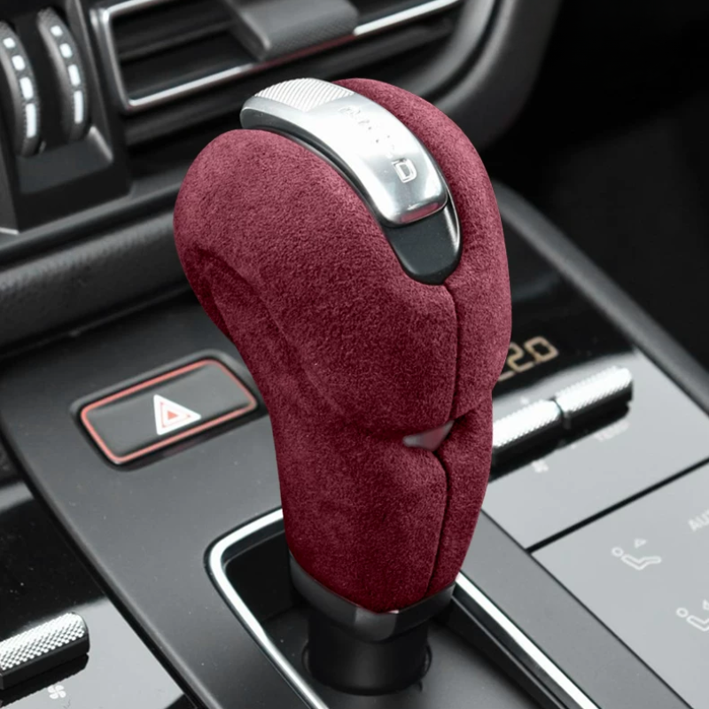 Load image into Gallery viewer, Porsche Macan Suede Gear Shift Knob Cover – Nano Adhesive Interior Trim Protection - i-Station Mobile Phone & Electronic Device Repair and Accessories