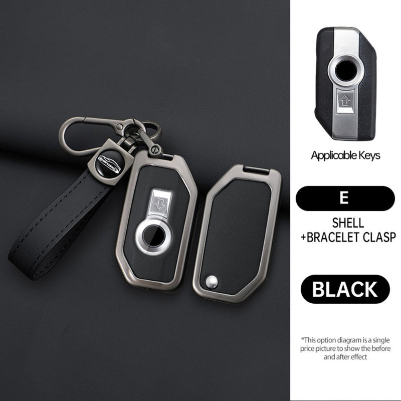 Load image into Gallery viewer, BMW Motorcycle Zinc Alloy + Leather Protection Car Key Fob Case Cover For R1200GS, R1250GS, R1200RT, K1600, K1600B - i-Station Mobile Phone & Electronic Device Repair and Accessories