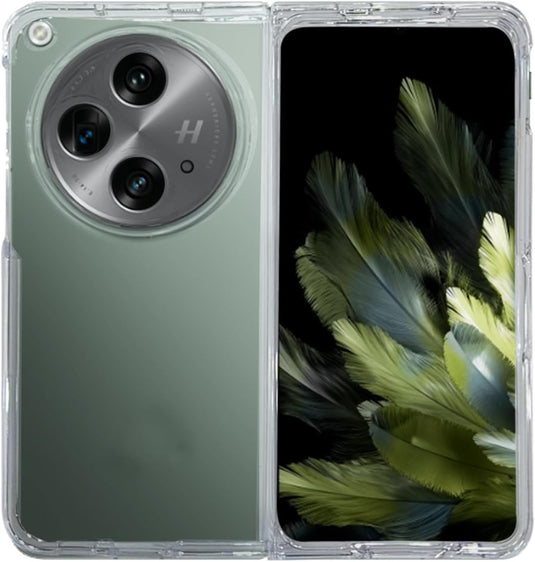 OnePlus 1+Open/OPPO Find N3 -  Anti-Yellowing Slim Thin Crystal Transparent Protective PU Flip Case - i-Station Mobile Phone & Electronic Device Repair and Accessories