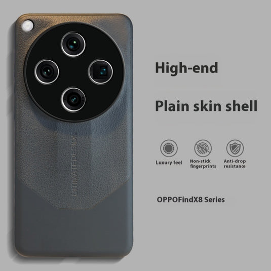 OPPO Find X8 Pro - Matte Leather Full Cover Shockproof Protective Case - i-Station Mobile Phone & Electronic Device Repair and Accessories