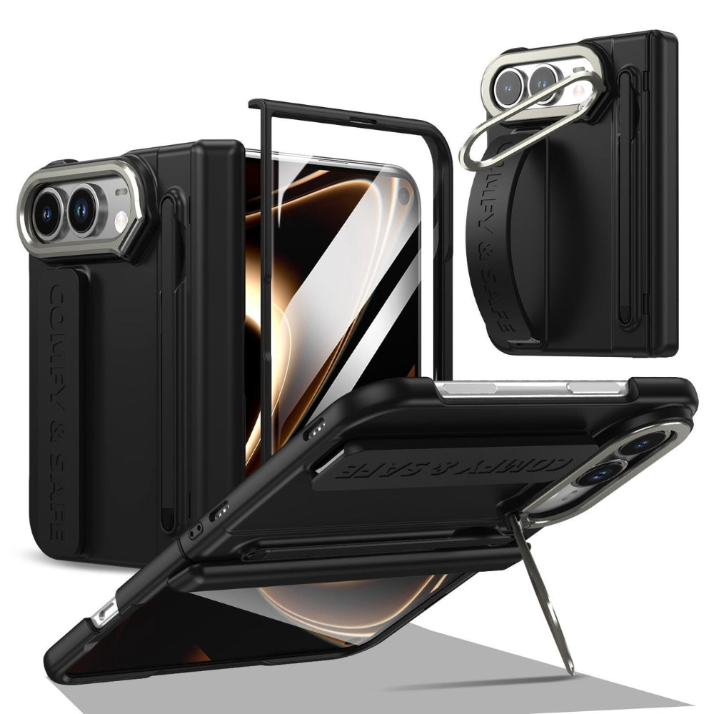 Apple iPhone Duo - Film Integrated Lens Frame Bracket Phone Case with Wristband / Pen - Polar Tech Australia