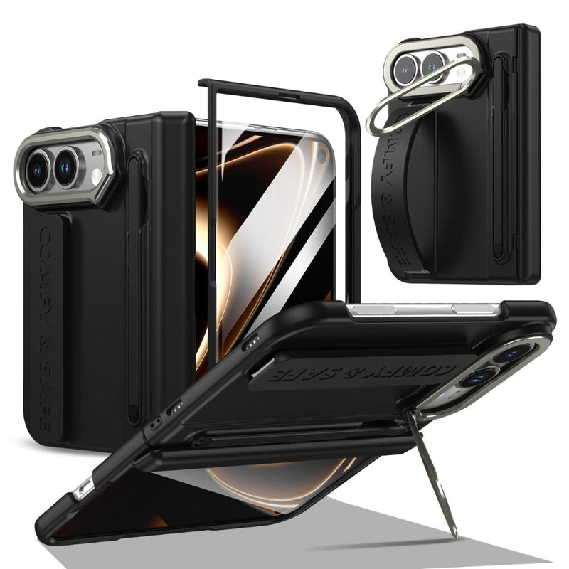 Load image into Gallery viewer, Apple iPhone Duo - Film Integrated Lens Frame Bracket Phone Case with Wristband / Pen - Polar Tech Australia
