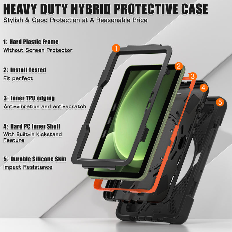 Load image into Gallery viewer, Samsung Galaxy Tab Active Pro / Active 4 Pro / Active 5 Pro Series - Heavy Duty 360 Degree Rotate Stand Hand Strap Case With Shoulder Strap - i-Station Mobile Phone & Electronic Device Repair and Accessories