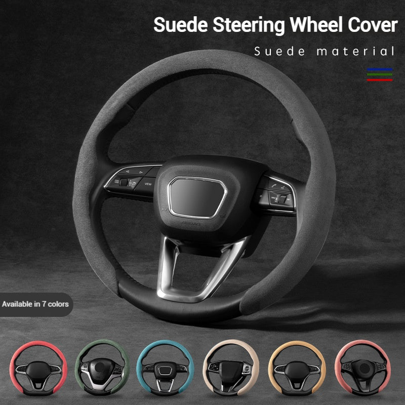 Load image into Gallery viewer, Nissan Suede Car Steering Wheel Covers For Teana (14th Gen), Sylphy Classic, X-Trail, Qashqai, Tiida, Sunny, Livina - i-Station Mobile Phone & Electronic Device Repair and Accessories
