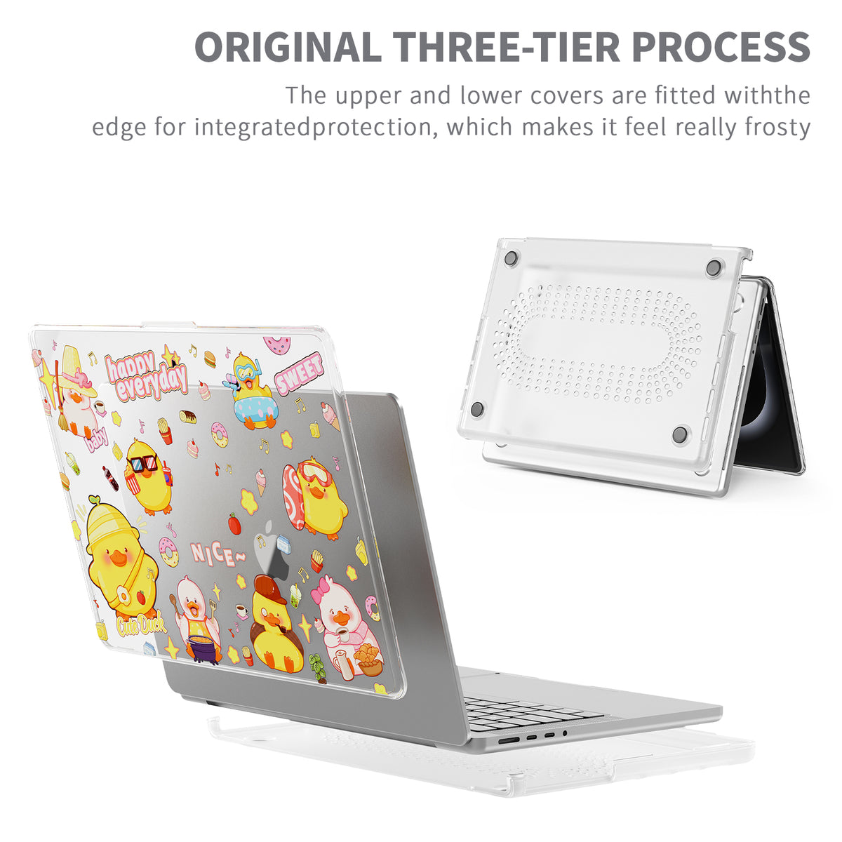 MacBook Air 13.6" 2025 (A3240) M4 - Cute Cartoon Transparent Shockproof & Slim Case - i-Station Mobile Phone & Electronic Device Repair and Accessories