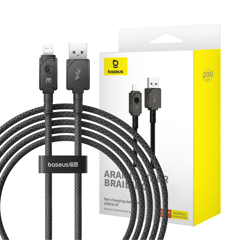 Load image into Gallery viewer, Baseus Unbreakable Series Fast Charging Data Cable USB to iP 2.4A 2m - i-Station Mobile Phone & Electronic Device Repair and Accessories