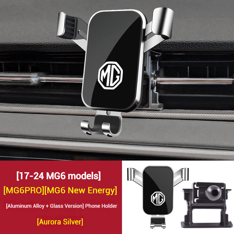 Load image into Gallery viewer, MG Aluminum Alloy + Glass Meterial Car Model-Specific Phone Mounts For MG6 / MG6 PRO / MG6 New Energy (2017–2024 models) - i-Station Mobile Phone & Electronic Device Repair and Accessories
