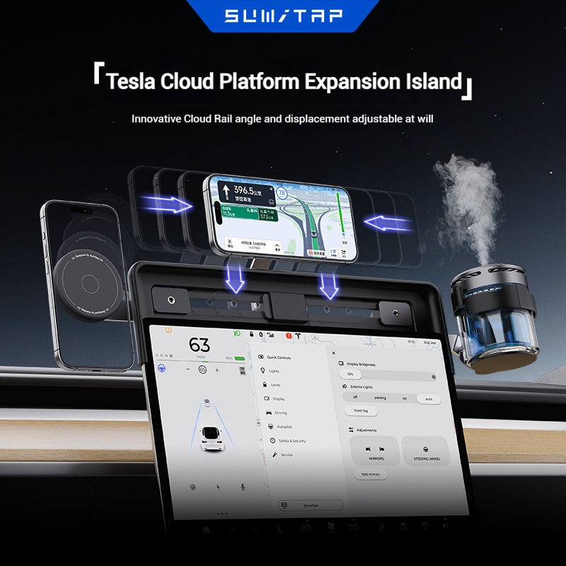 Load image into Gallery viewer, Tesla Car-Specific Model 3/Y For Silicone Magnetic MagSafe Sliding Car Screen Mount - i-Station Mobile Phone & Electronic Device Repair and Accessories