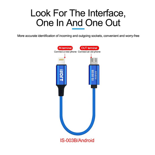 SUNSHINE ISOFT IS-003B IP to Android Transmission Cable For IPhone Phone One-click Transfer Data - i-Station Mobile Phone & Electronic Device Repair and Accessories