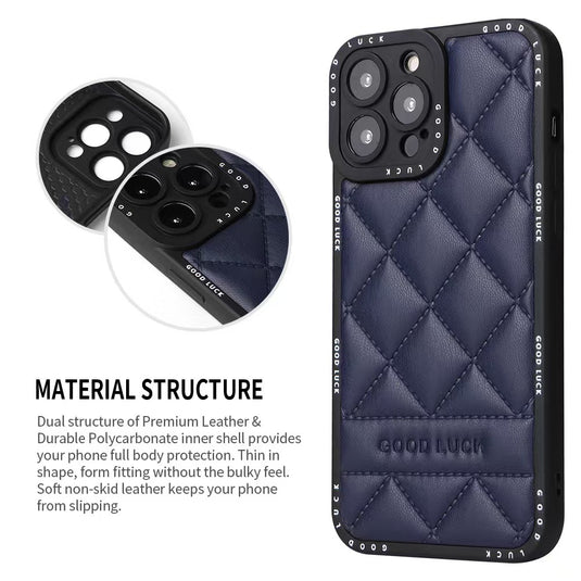 Apple iPhone 12/Pro/Pro Max Diamond Pattern Full-Body Shockproof Leather Phone Case - i-Station Mobile Phone & Electronic Device Repair and Accessories