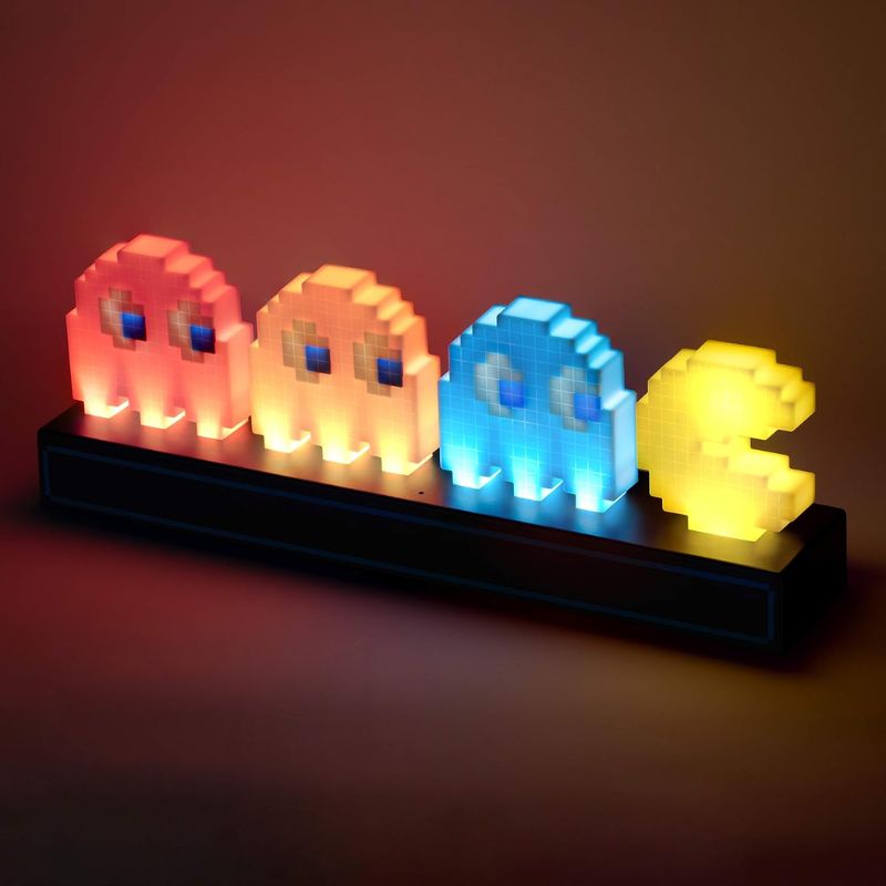 Paladone Pac Man and Ghosts Light 3D Pixel Lamp LED Game Icon Night Light Colour Phasing Music Reactive for Bedroom Gaiming Room - i-Station Mobile Phone & Electronic Device Repair and Accessories