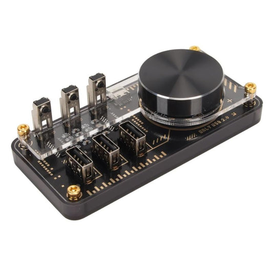 Retro look USB Hub with Volume Control RGB Ambient Light for Win PC for OS X Laptop Boyfriend Gift - i-Station Mobile Phone & Electronic Device Repair and Accessories