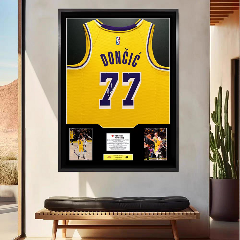 Load image into Gallery viewer, Luka Dončić Los Angeles Lakers Framed Jersey Display – Facsimile Signature Edition - i-Station Mobile Phone & Electronic Device Repair and Accessories