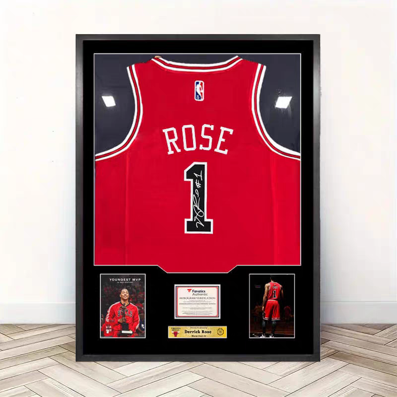 Load image into Gallery viewer, Derrick Rose Chicago Bulls Framed Jersey Display – Facsimile Signature Edition - i-Station Mobile Phone & Electronic Device Repair and Accessories