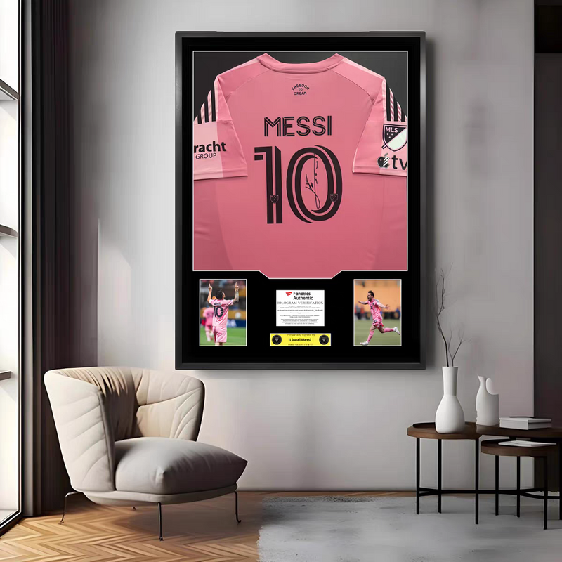 Load image into Gallery viewer, Lionel Messi Inter Miami CF Framed Jersey Display (60×80cm) – Facsimile Signature Edition - i-Station Mobile Phone & Electronic Device Repair and Accessories