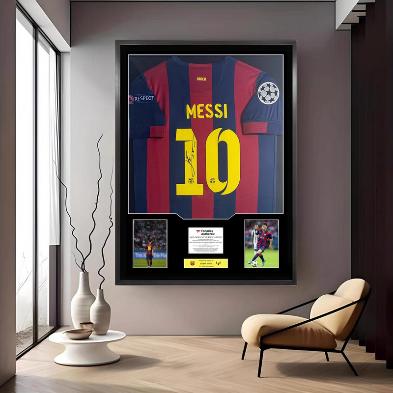 Load image into Gallery viewer, Lionel Messi FC Barcelona Framed Jersey Display (60×80cm) – Facsimile Signature Edition - i-Station Mobile Phone & Electronic Device Repair and Accessories