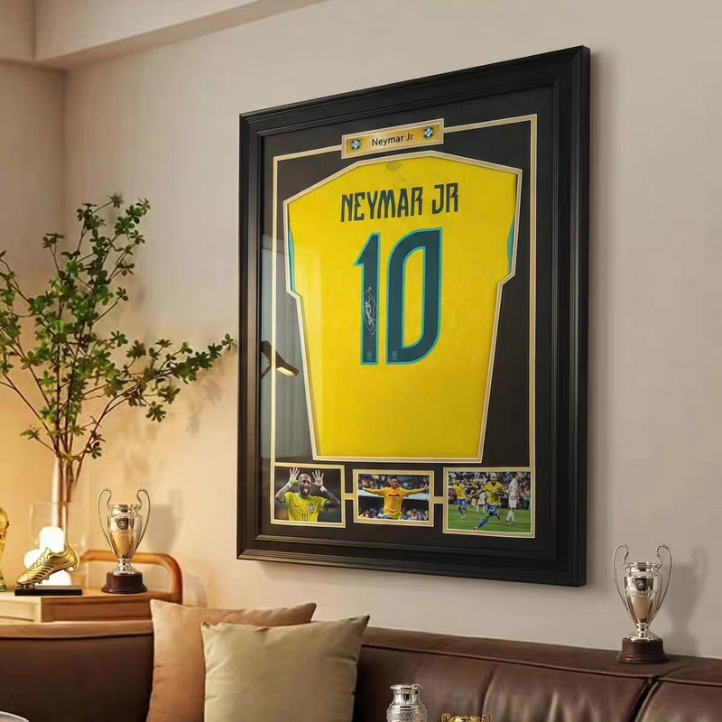 Load image into Gallery viewer, Neymar Brazil Framed Jersey Display (60×80cm) – Facsimile Signature Edition - i-Station Mobile Phone & Electronic Device Repair and Accessories