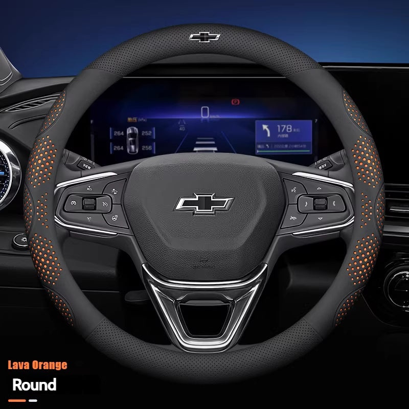 Load image into Gallery viewer, Chevrolet Genuine Leather Steering Wheel Cover For Cavalier, Monza, Volando, Malibu XL, Equinox, Cruze - i-Station Mobile Phone & Electronic Device Repair and Accessories