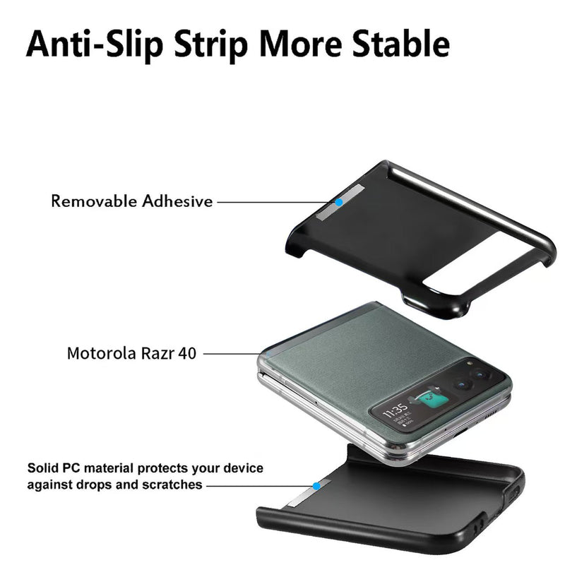 Load image into Gallery viewer, Motorola Moto Razr 40/Ultra PU Minimalist Flip Genuine Leather Series Case - i-Station Mobile Phone & Electronic Device Repair and Accessories