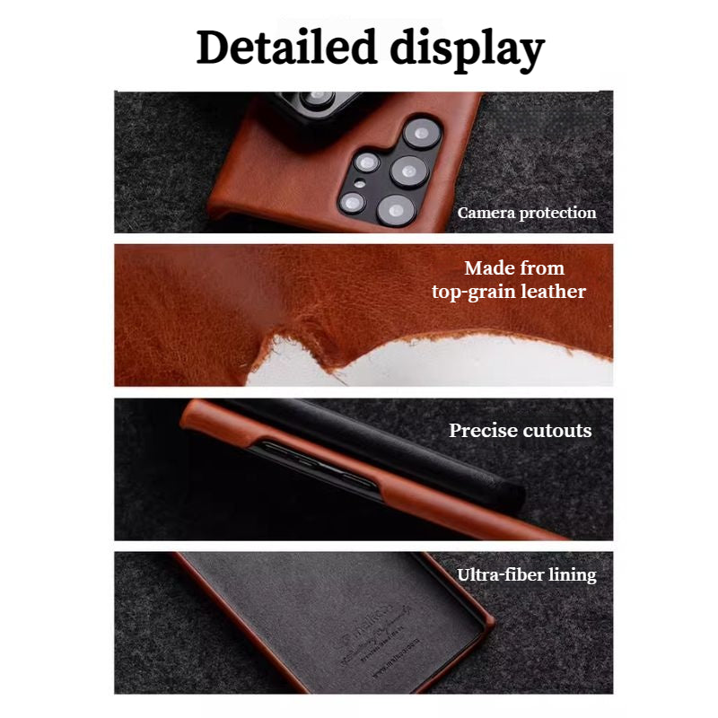 Load image into Gallery viewer, Samsung Galaxy S25 & Plus & Ultra - Premium Genuine Leather Business Shockproof Soft-Touch Case - i-Station Mobile Phone & Electronic Device Repair and Accessories