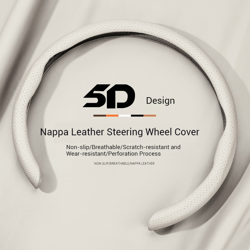 Load image into Gallery viewer, Universal Nappa Leather Steering Wheel Cover – For Four Season & Non-slip & Breathable & Scratch-resistant & Wear-resistant & Perforated Design - i-Station Mobile Phone & Electronic Device Repair and Accessories